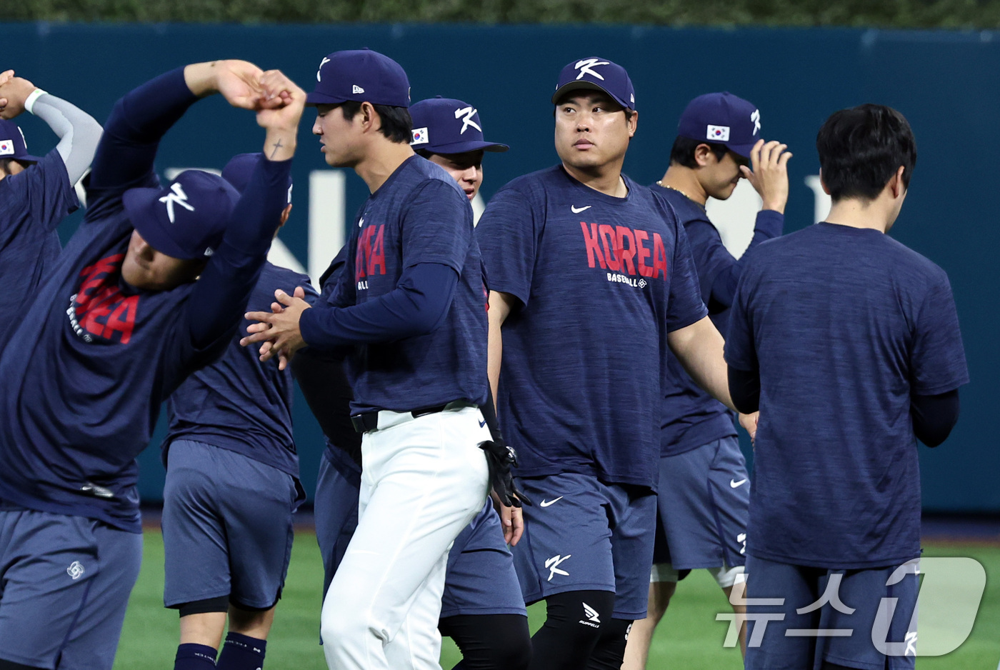 (마이애미=뉴스1) 구윤성 기자 = 대한민국 야구 대표팀 류현진이 12일 오후(현지시간) 미국 플로리다주 마이애미 론디포파크에서 2026 월드베이스볼클래식(WBC) 도미니카공화국과 …