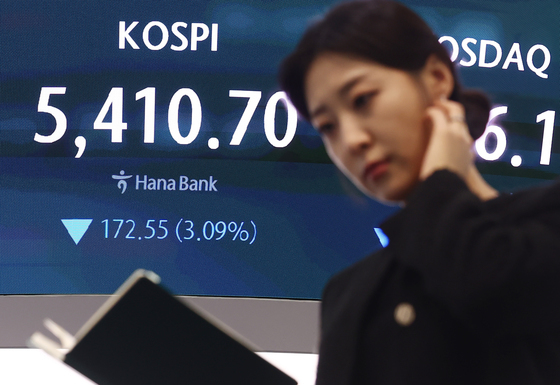 유가급등에 3% 하락 개장한 코스피