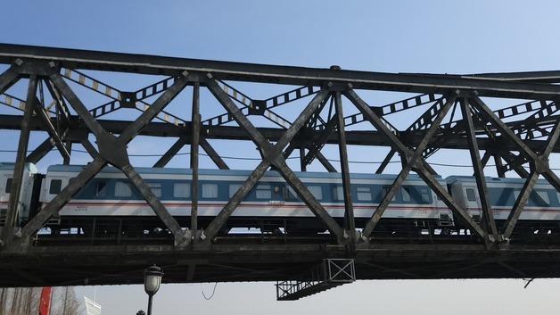 [포토] 中압록강철교 지나 평양 향하는 열차