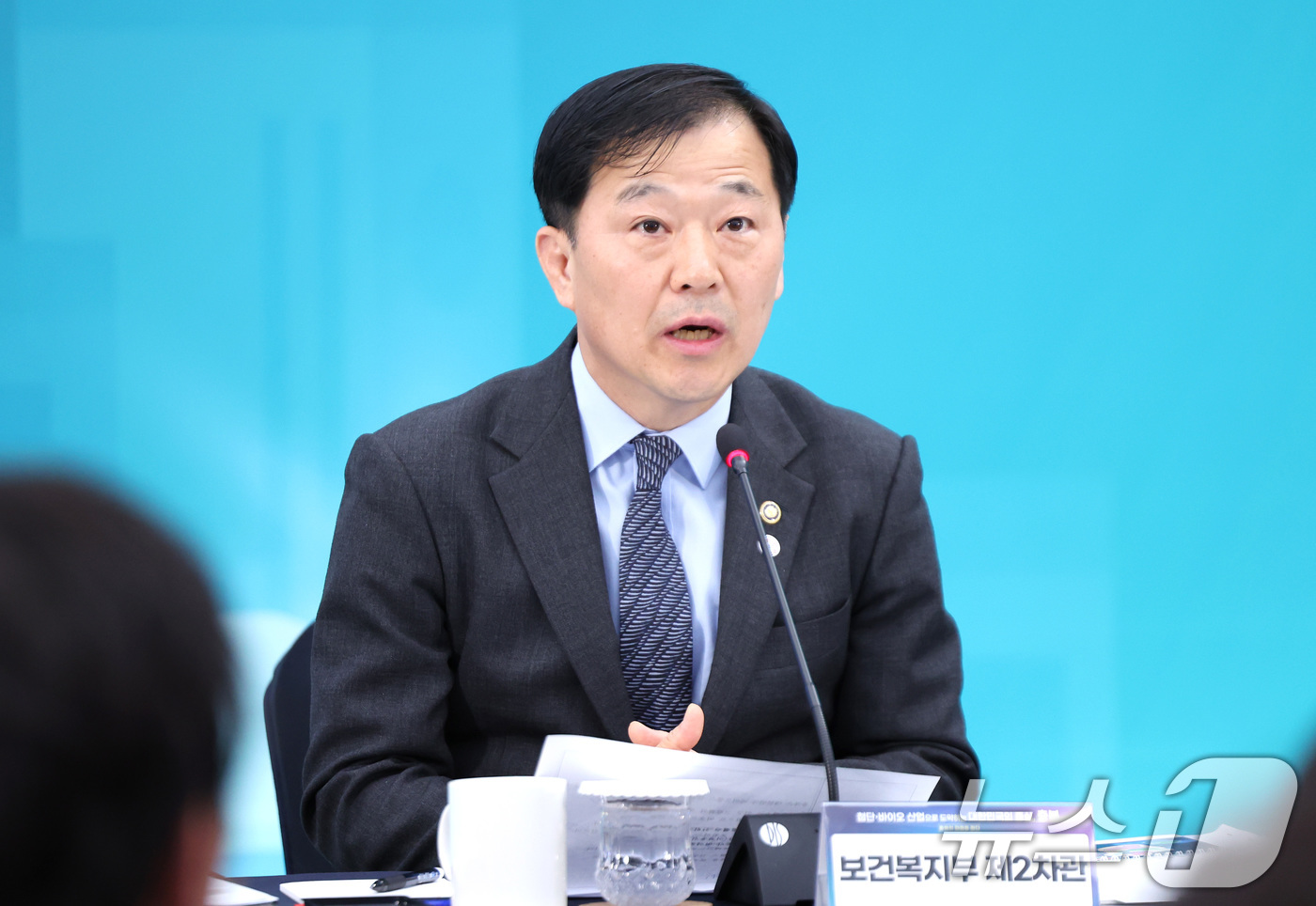 (청주=뉴스1) 허경 기자 = 이영훈 보건복지부 2차관이 13일 청주 오스코에서 열린 ’충북의 마음을 듣다’ 타운홀미팅 간담회에서 발언을 하고 있다.  2026.3.13/뉴스1