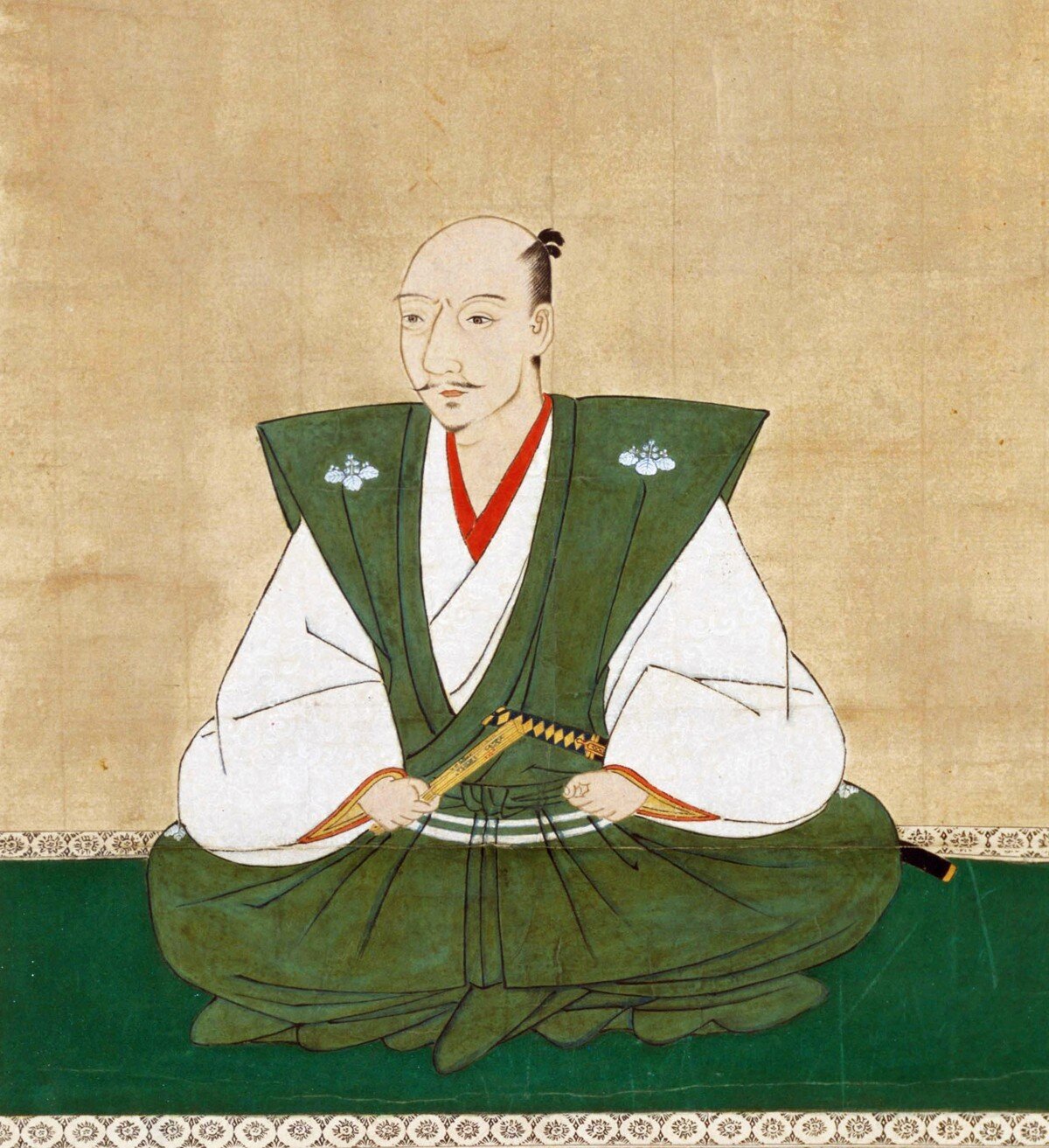 본문 이미지 - 가노 소슈의 오다 노부나가 초상화(부분, 1583, 일본 중요문화재, Public domain, via Wikimedia Commons)