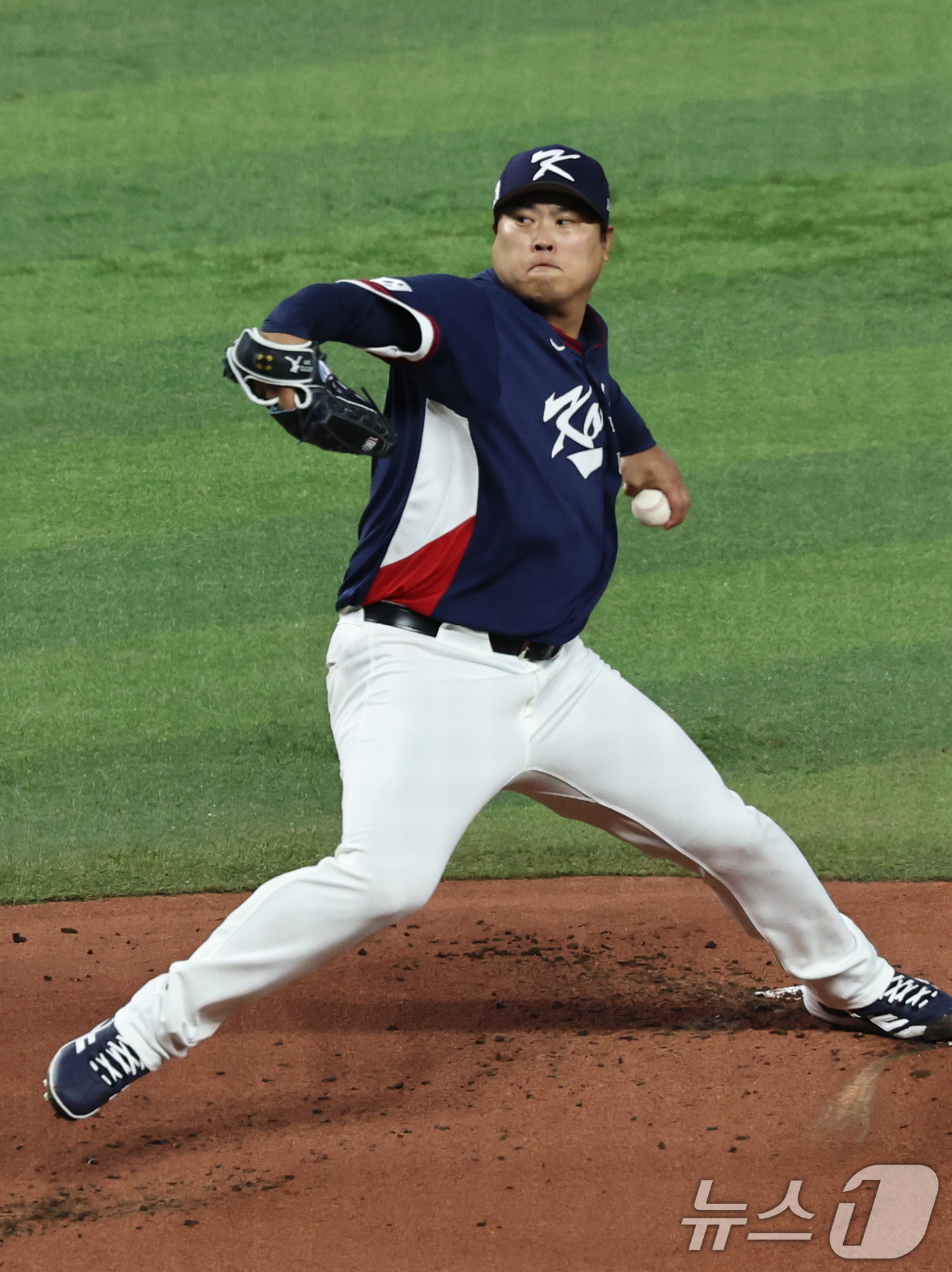 (마이애미=뉴스1) 구윤성 기자 = 13일 오후(현지시간) 미국 플로리다주 마이애미 론디포파크에서 열린 2026 월드베이스볼클래식(WBC) 8강전 대한민국과 도미니카공화국의 경기에 …