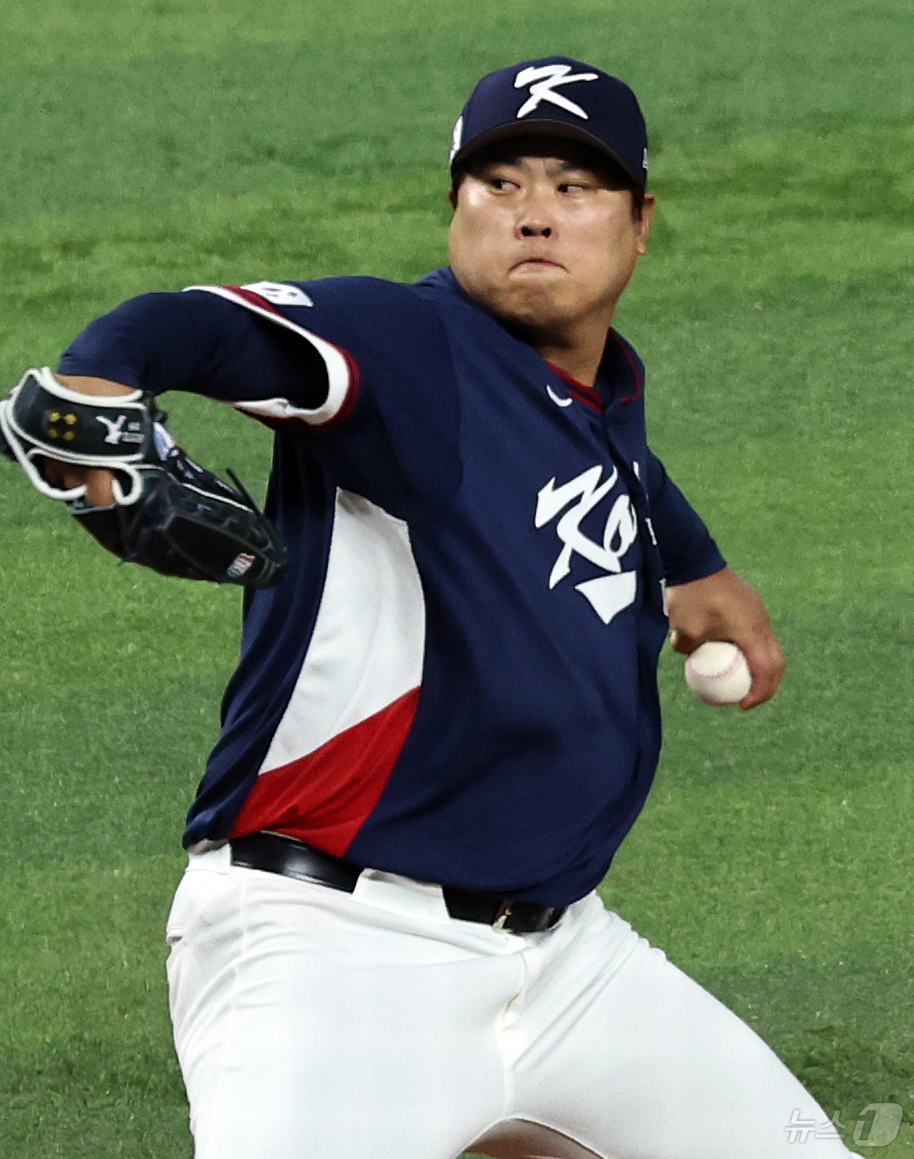 (마이애미=뉴스1) 구윤성 기자 = 13일 오후(현지시간) 미국 플로리다주 마이애미 론디포파크에서 열린 2026 월드베이스볼클래식(WBC) 8강전 대한민국과 도미니카공화국의 경기. …