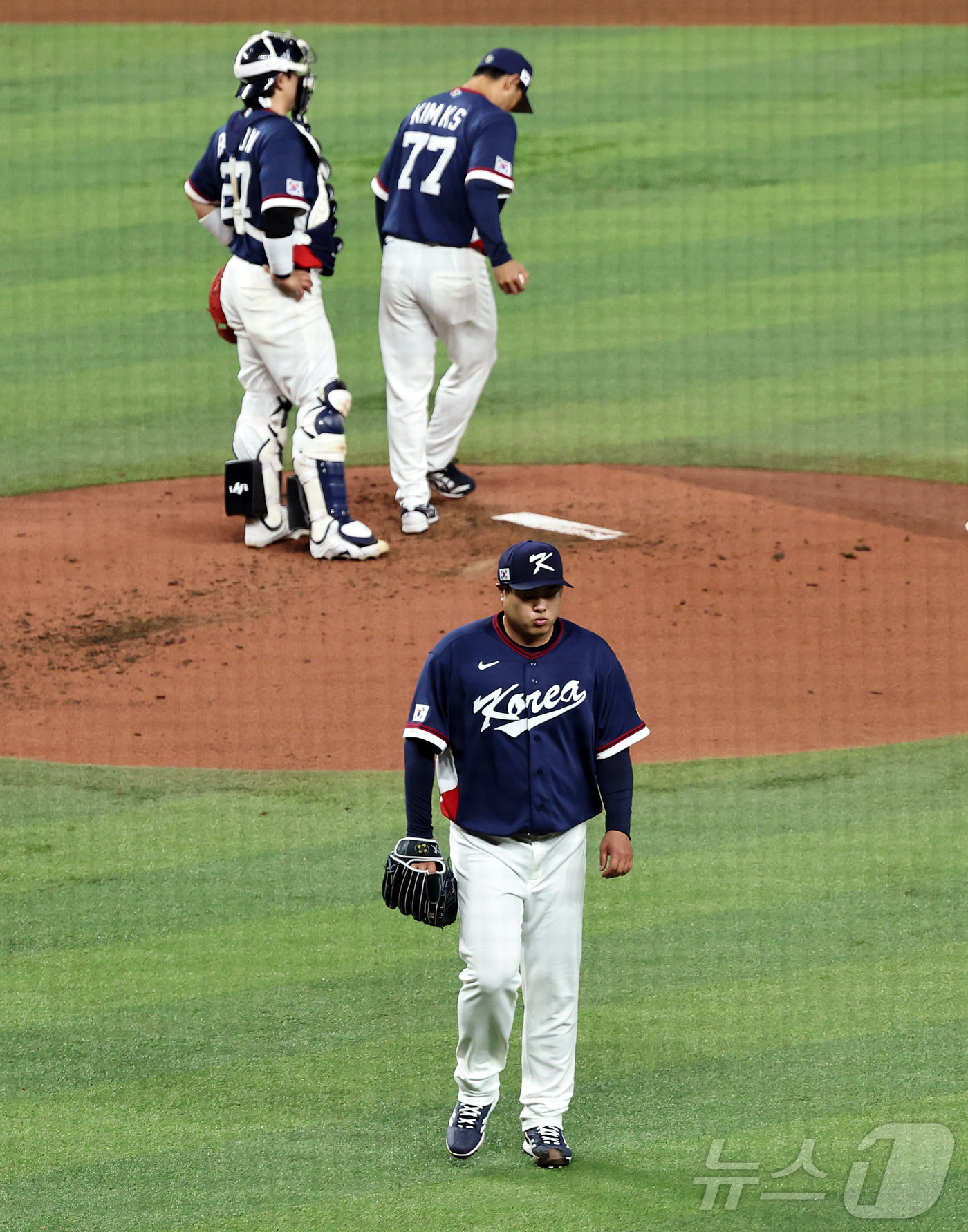 (마이애미=뉴스1) 구윤성 기자 = 13일 오후(현지시간) 미국 플로리다주 마이애미 론디포파크에서 열린 2026 월드베이스볼클래식(WBC) 8강전 대한민국과 도미니카공화국의 경기. …