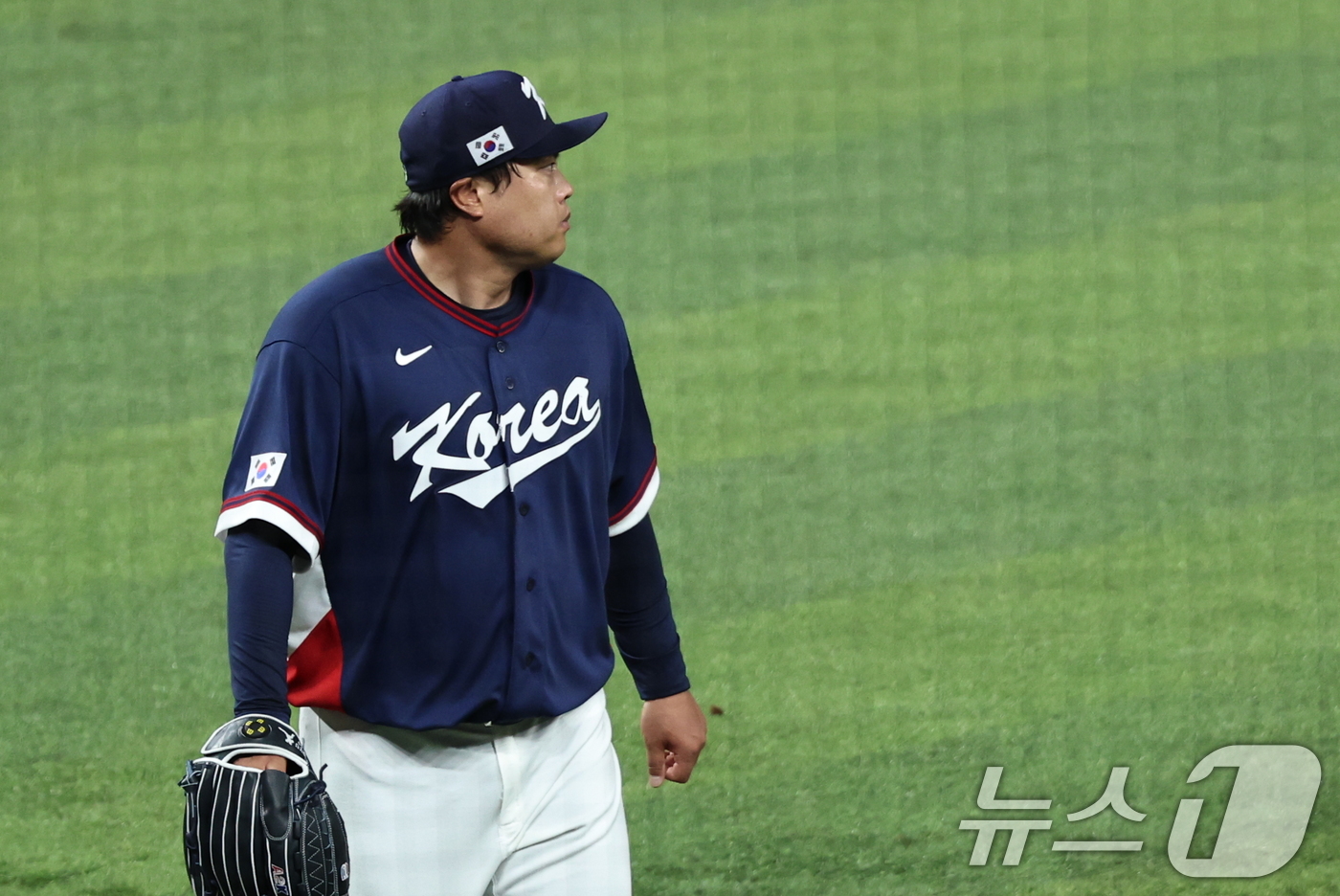 (마이애미=뉴스1) 구윤성 기자 = 13일 오후(현지시간) 미국 플로리다주 마이애미 론디포파크에서 열린 2026 월드베이스볼클래식(WBC) 8강전 대한민국과 도미니카공화국의 경기에 …