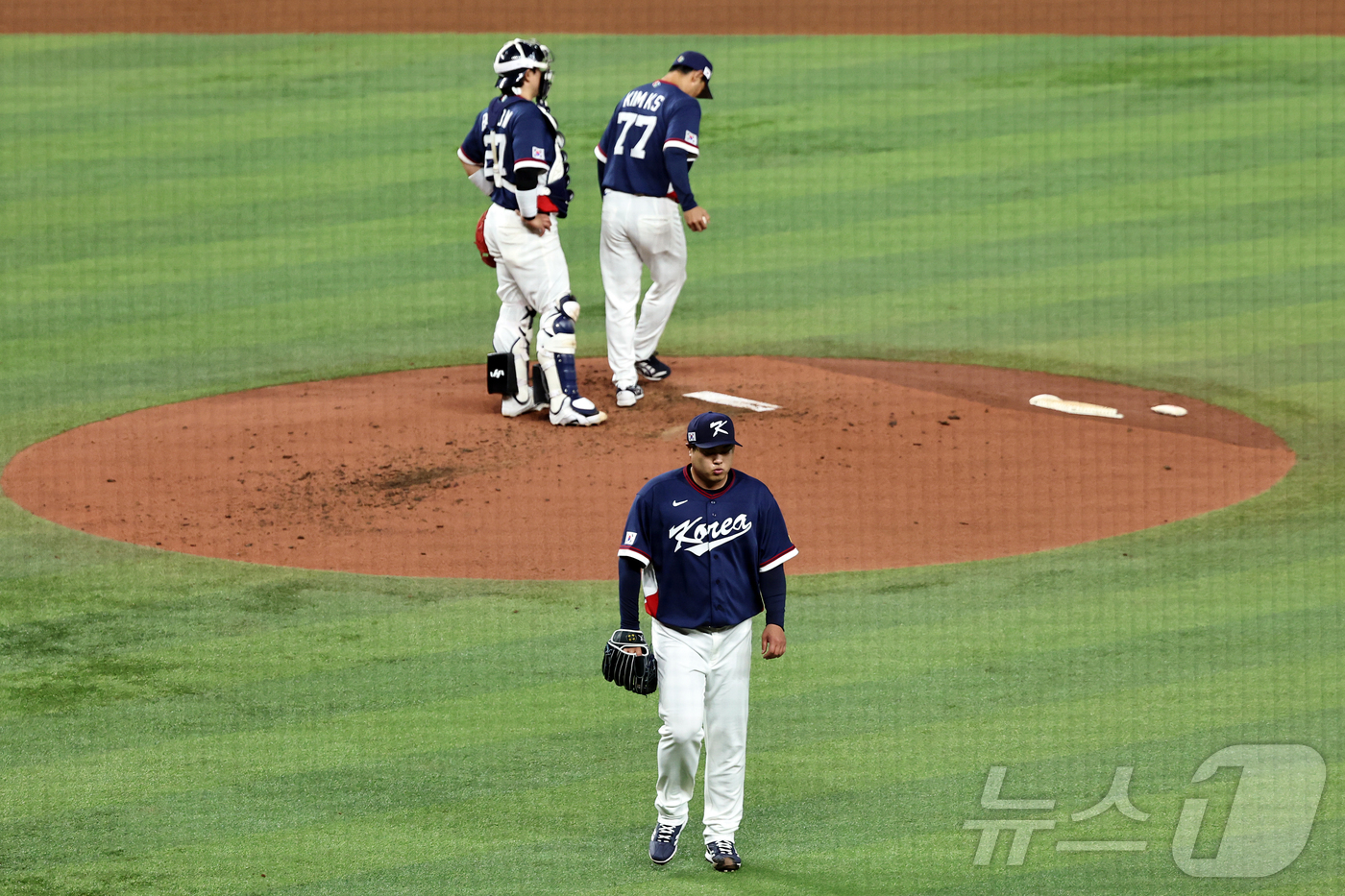 (마이애미=뉴스1) 구윤성 기자 = 13일 오후(현지시간) 미국 플로리다주 마이애미 론디포파크에서 열린 2026 월드베이스볼클래식(WBC) 8강전 대한민국과 도미니카공화국의 경기. …