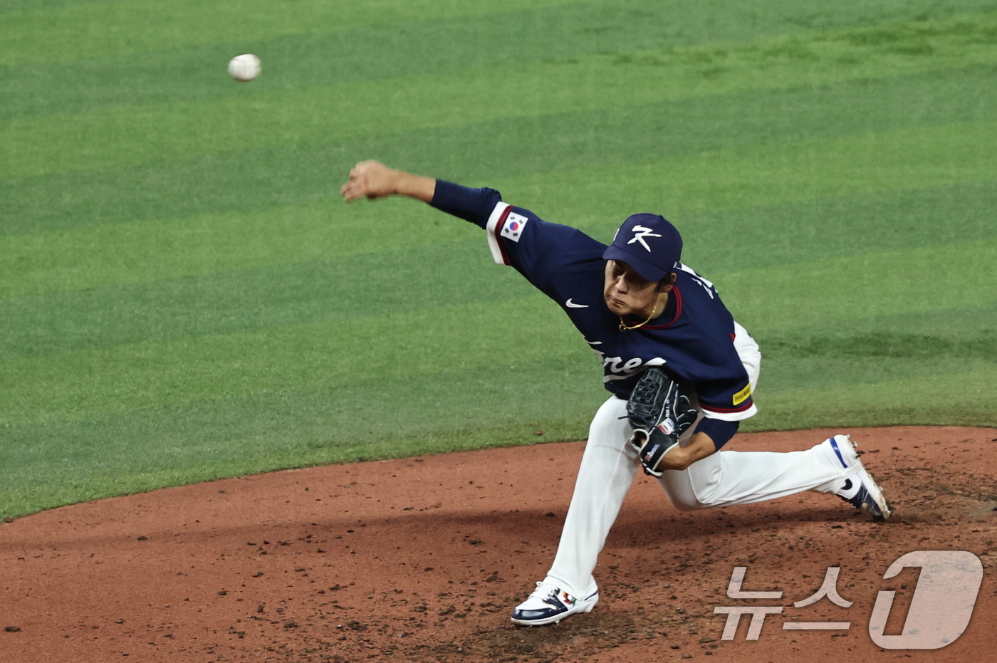 (마이애미=뉴스1) 구윤성 기자 = 13일 오후(현지시간) 미국 플로리다주 마이애미 론디포파크에서 열린 2026 월드베이스볼클래식(WBC) 8강전 대한민국과 도미니카공화국의 경기에 …