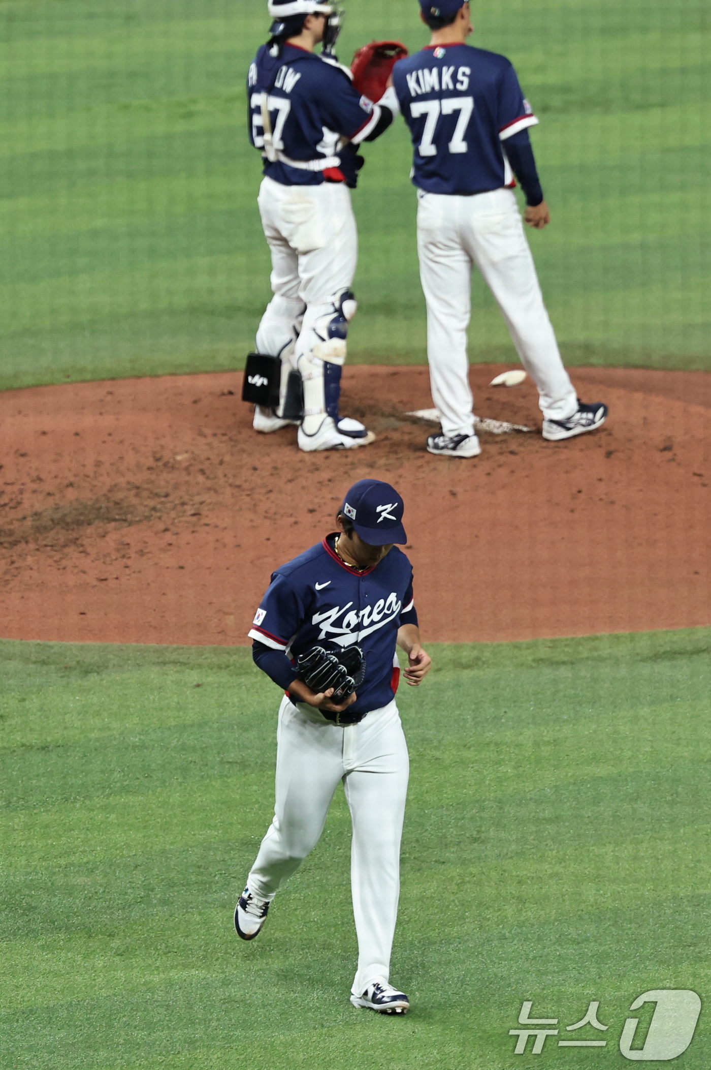 (마이애미=뉴스1) 구윤성 기자 = 13일 오후(현지시간) 미국 플로리다주 마이애미 론디포파크에서 열린 2026 월드베이스볼클래식(WBC) 8강전 대한민국과 도미니카공화국의 경기에 …