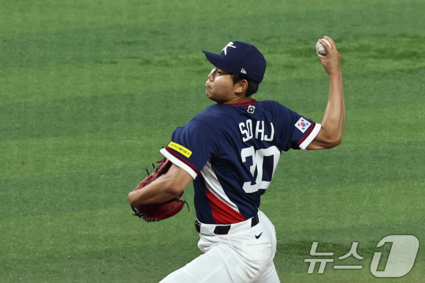 (마이애미=뉴스1) 구윤성 기자 = 13일 오후(현지시간) 미국 플로리다주 마이애미 론디포파크에서 열린 2026 월드베이스볼클래식(WBC) 8강전 대한민국과 도미니카공화국의 경기 …