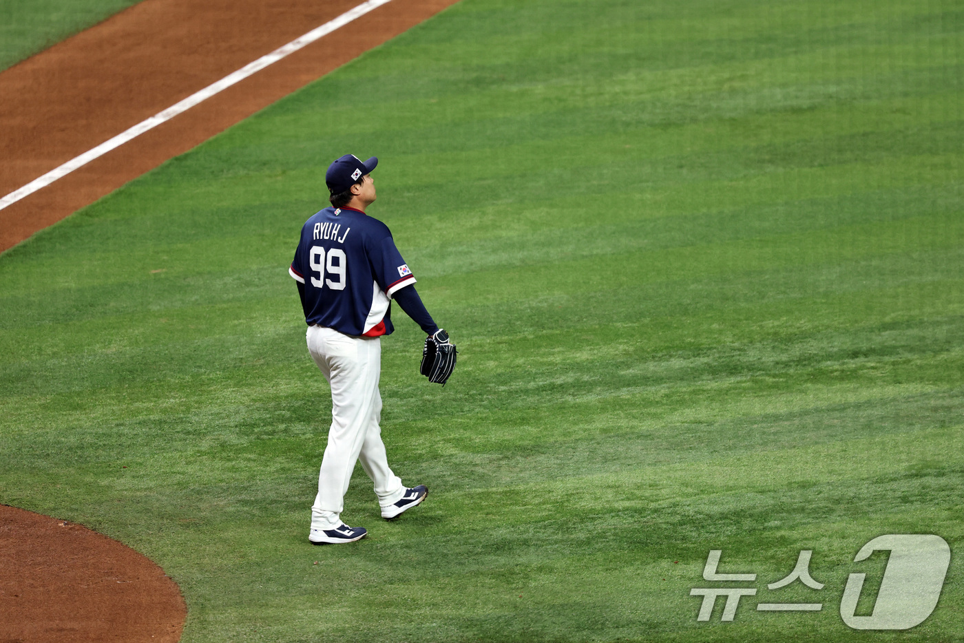 (마이애미=뉴스1) 구윤성 기자 = 13일 오후(현지시간) 미국 플로리다주 마이애미 론디포파크에서 열린 2026 월드베이스볼클래식(WBC) 8강전 대한민국과 도미니카공화국의 경기. …