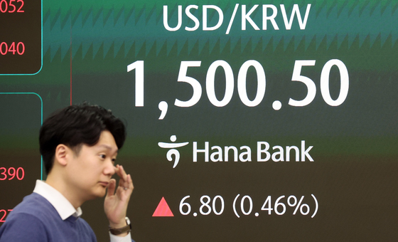 원달러 환율 1500원대 진입