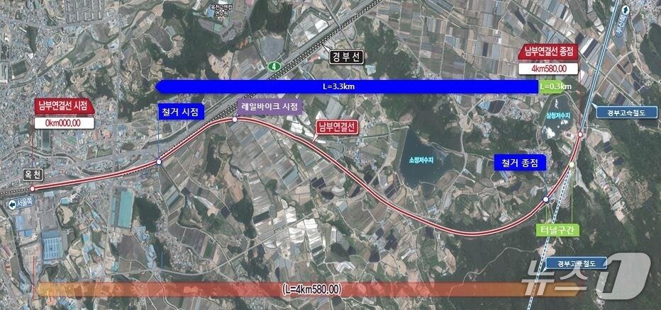 본문 이미지 - 옥천 폐철도 철거 계획도 