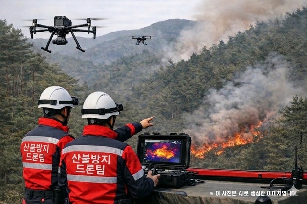 산림청, 산림재난안전기술공단 출범 앞두고 산불방지 드론팀 운영