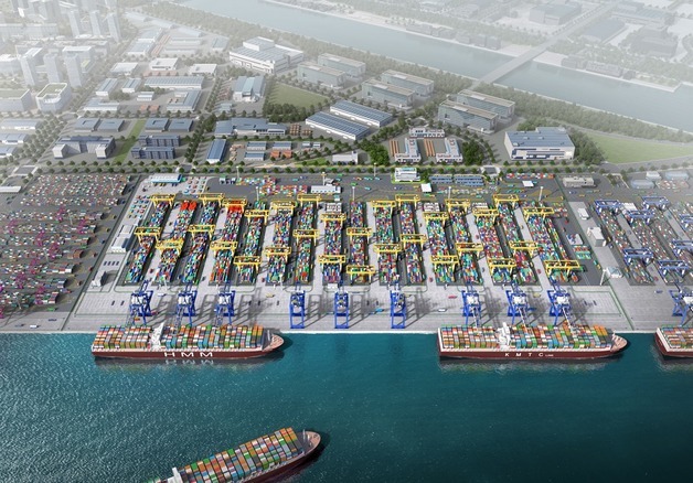 인천신항 완전 자동화 컨테이너 부두 공사 착공…2028년 개장