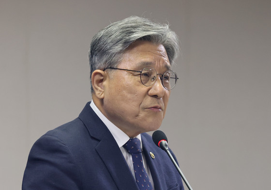 브리핑 하는 허민 국가유산청장