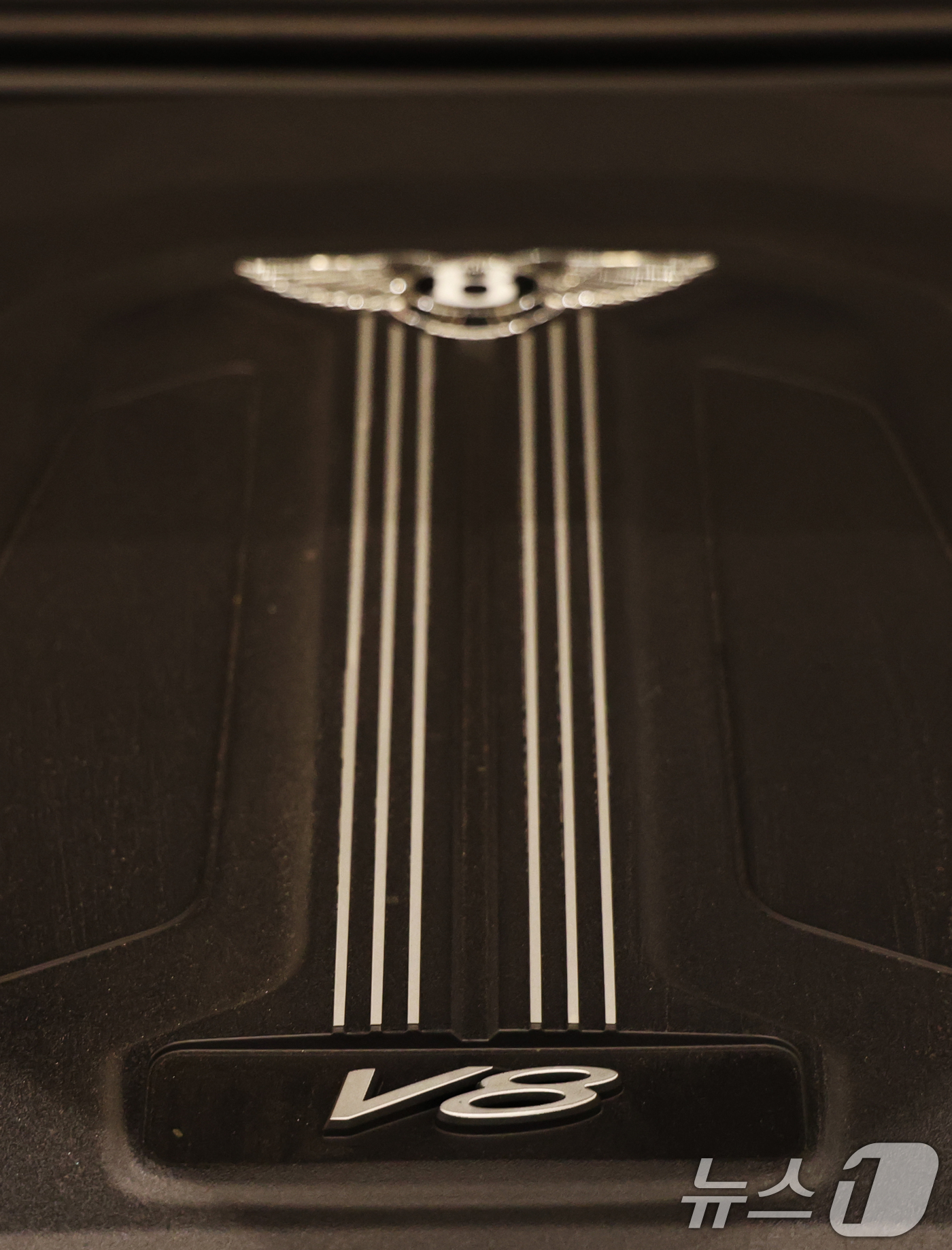 (성남=뉴스1) 김영운 기자 = 17일 경기 성남시 분당구 현대백화점 판교점 1층 열린광장, 벤틀리서울 팝업 부스에서 열린 '더 뉴 벤테이가 스피드 미디어 포토세션'에서 '더 뉴 …