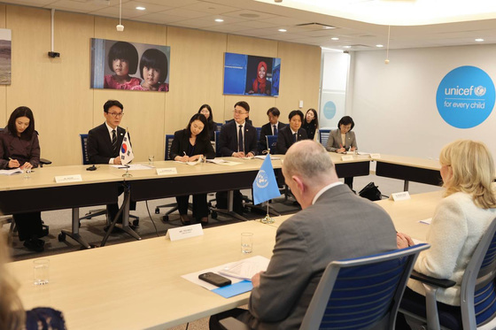 캐서린 러셀 유니세프 총재 면담하는 김민석 총리
