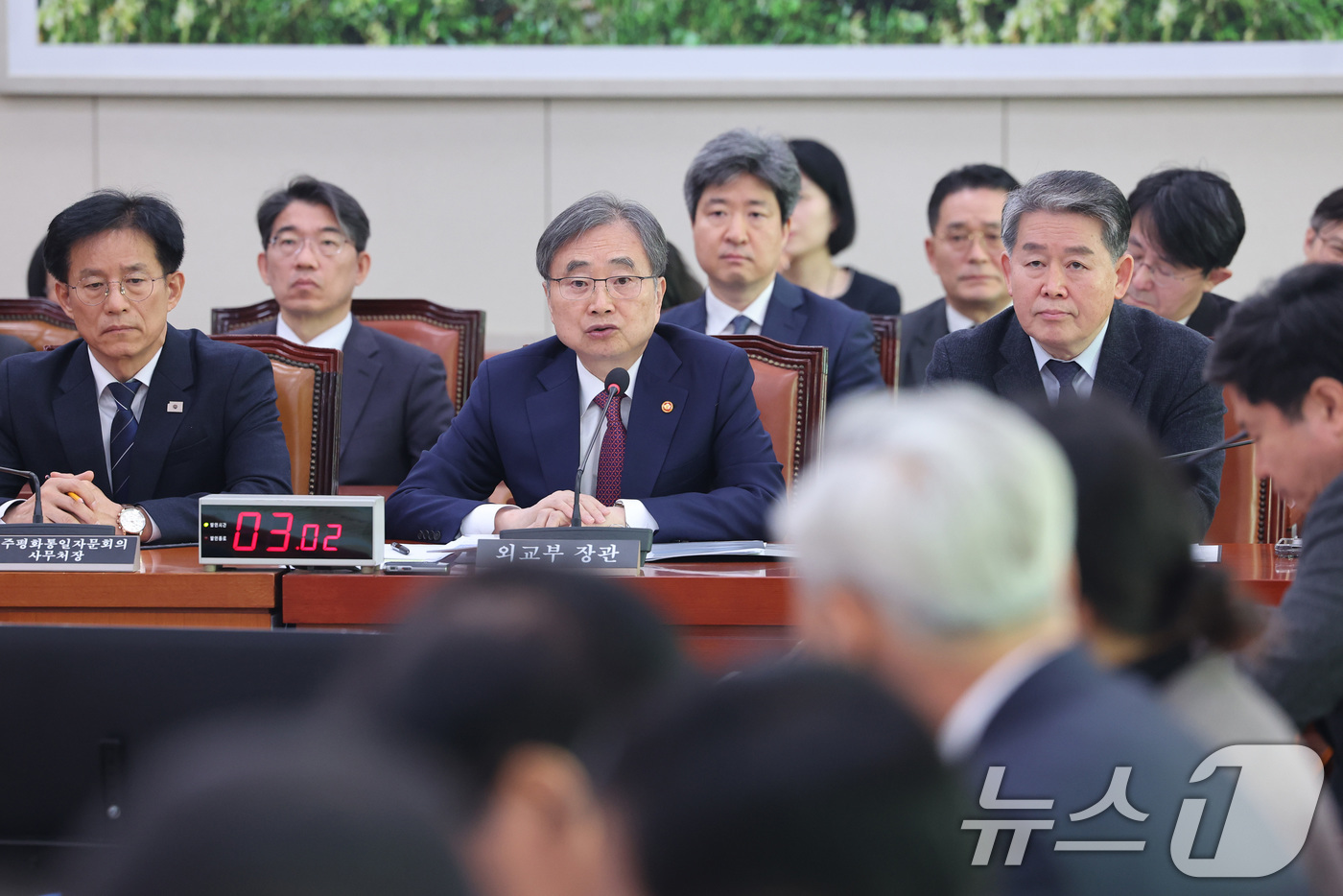 (서울=뉴스1) 신웅수 기자 = 조현 외교부 장관이 17일 서울 여의도 국회에서 열린 외교통일위원회 전체회의에서 의원 질의에 답변하고 있다. 2026.3.17/뉴스1