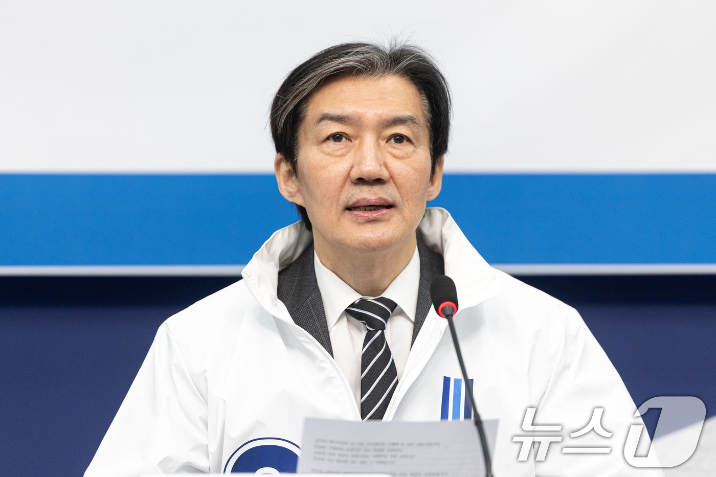 (서울=뉴스1) 이승배 기자 = 조국 조국혁신당 대표가 17일 서울 여의도 국회에서 열린 6.3 지방선거 청년 혁신 인재 영입식에서 모두발언하고 있다. 2026.3.17/뉴스1