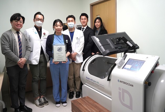 건양대병원 출신 이비인후과 전문의, 고압산소치료기 기증