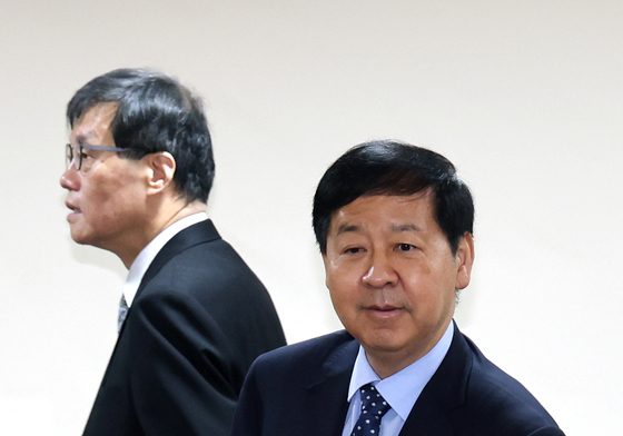 확대거시경제금융회의 참석하는 구윤철·이창용