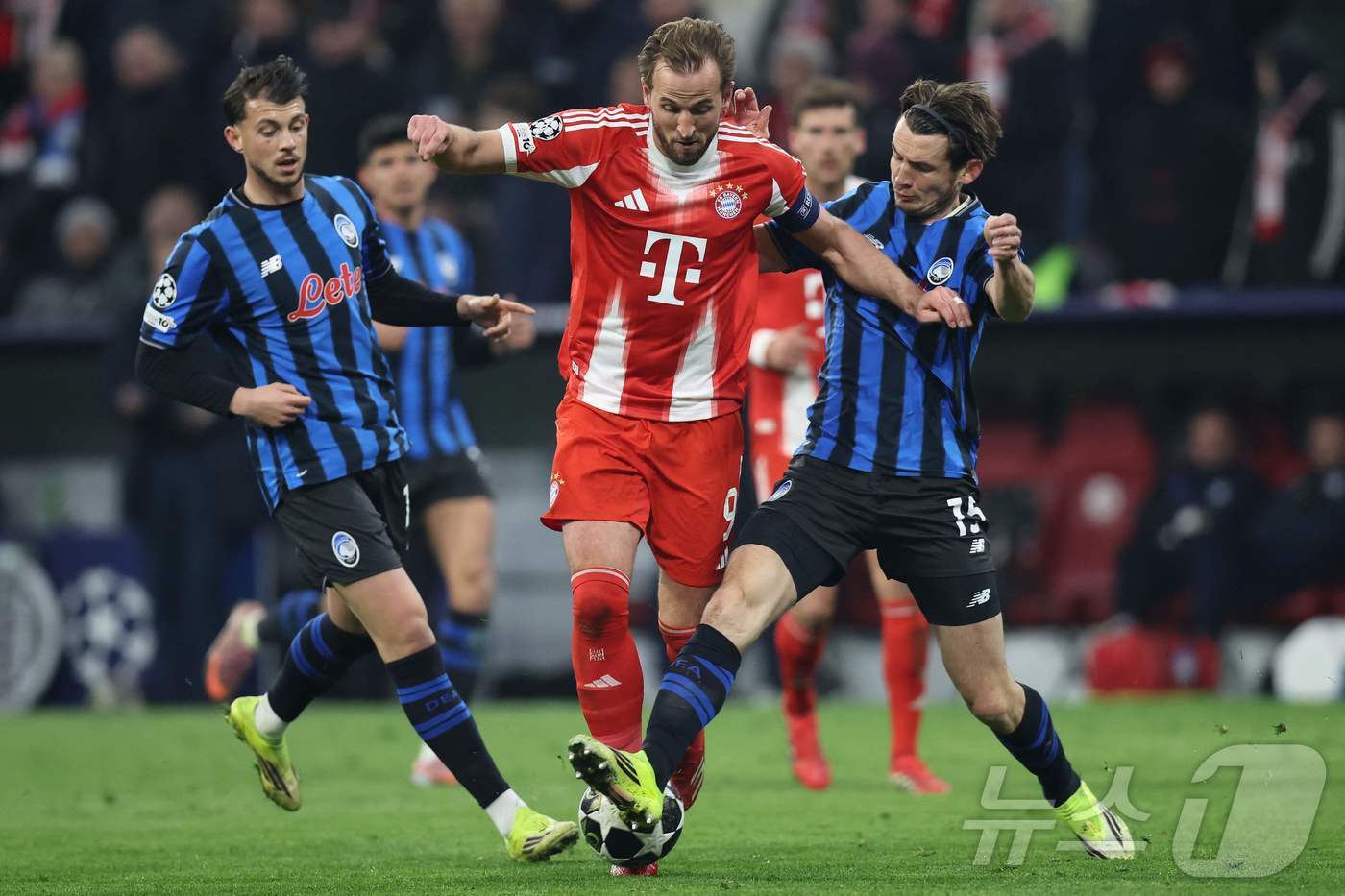 본문 이미지 - 바이에른 뮌헨의 해리 케인(가운데) ⓒ AFP=뉴스1