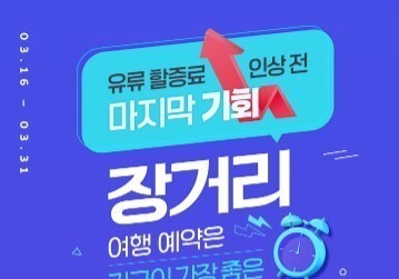유류할증료 인상 전 예약 '막차'…노랑풍선, 혜택 지원 전개