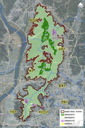 본문 이미지 - 금정산 국립공원(기후에너지환경부 제공) ⓒ 뉴스1