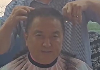 '국힘 컷오프' 김영환 충북지사 삭발 투쟁…"날 자를 사람 도민뿐"