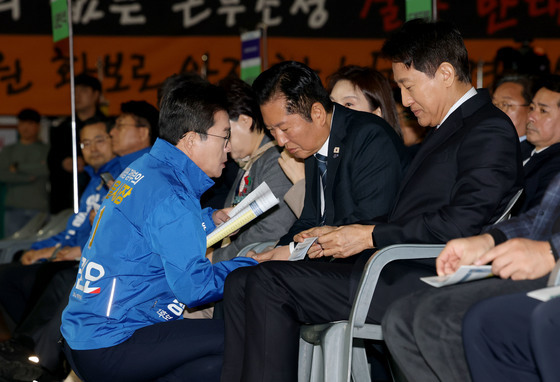 대화하는 정청래·정원오