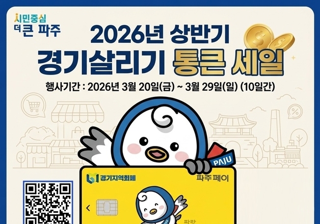 파주시 "지역상권 살리기 '통 큰 세일' 참여…최대 20% 환급"