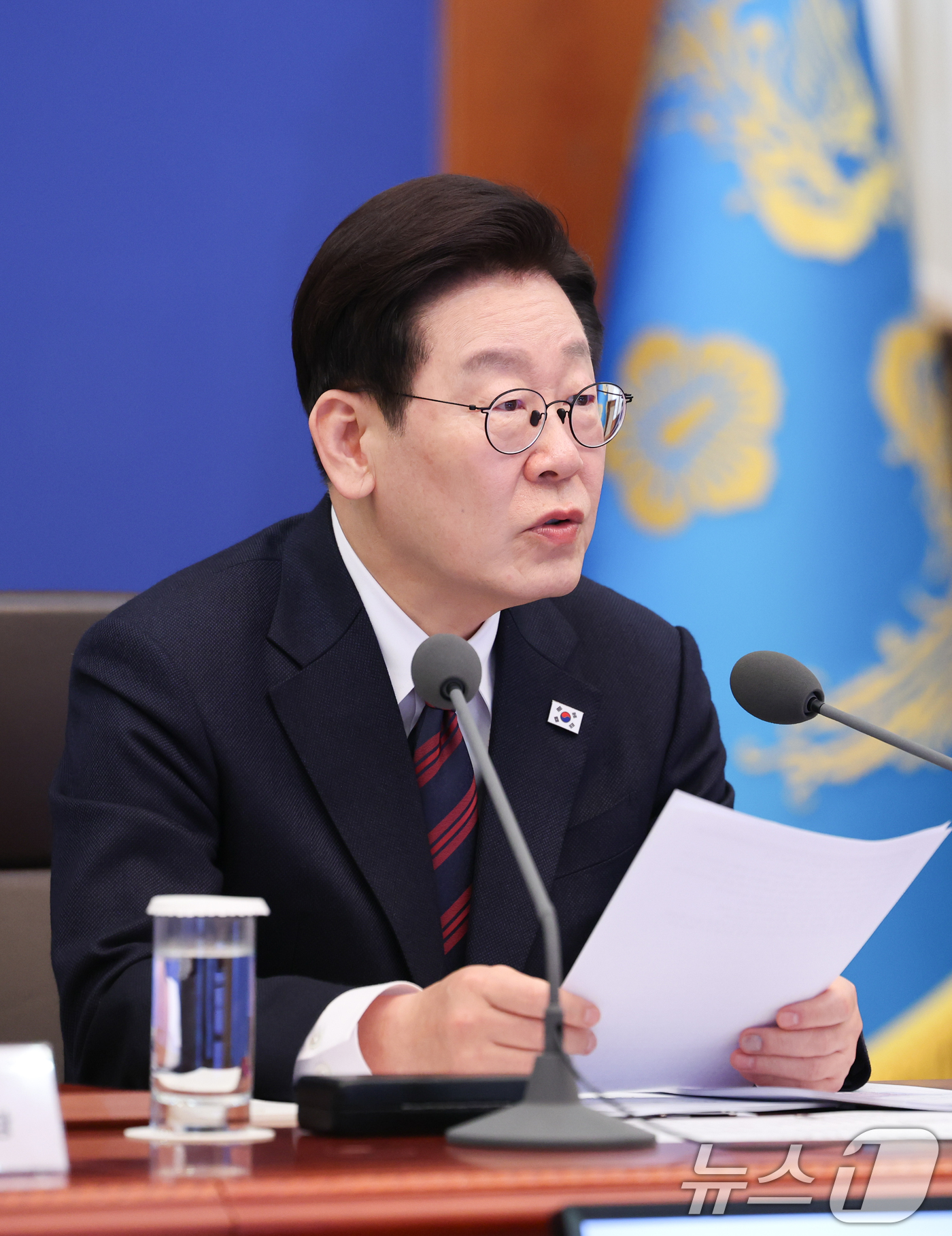 (서울=뉴스1) 이재명 기자 = 이재명 대통령이 19일 청와대에서 열린 수석보좌관회의에서 발언을 하고 있다. 2026.3.19/뉴스1