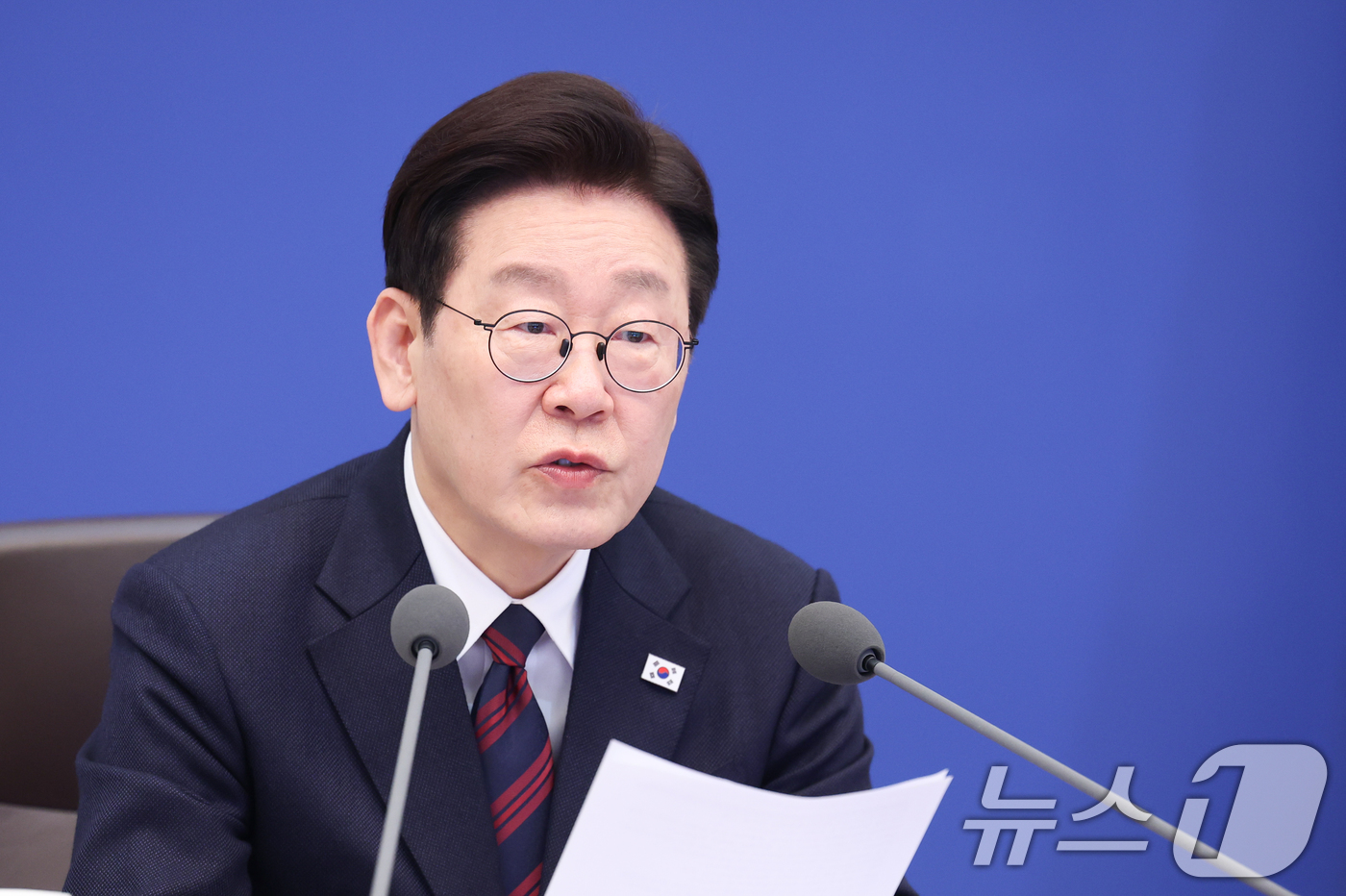 (서울=뉴스1) 이재명 기자 = 이재명 대통령이 19일 청와대에서 열린 수석보좌관회의에서 발언을 하고 있다. 2026.3.19/뉴스1