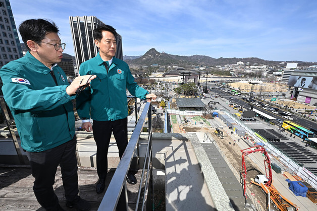 BTS 컴백 무대 점검하는 오세훈 서울시장