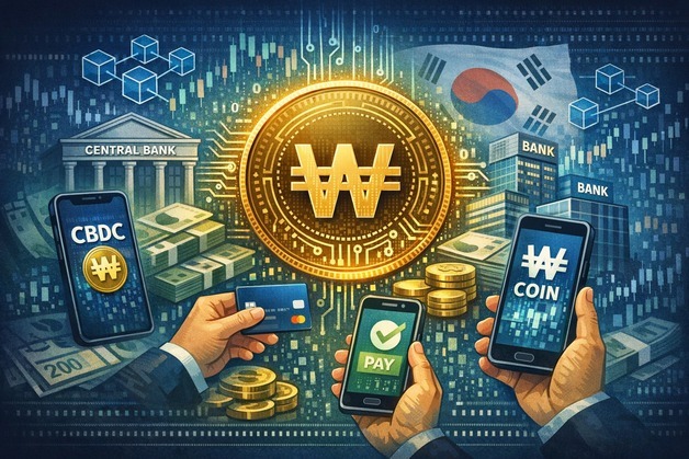 한은 CBDC·원화 스테이블코인 다 쥐는 은행…'디지털 원화' 주도권 굳히나