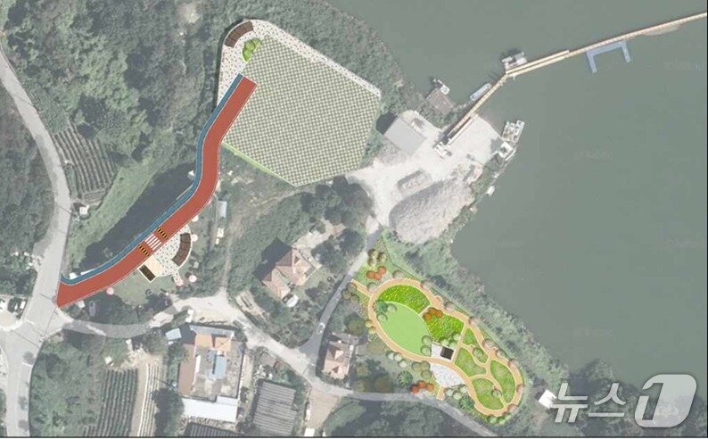 본문 이미지 - 부소담악 생태광장 조성 조감도(옥천군 제공. 재판매 및 DB금지) 