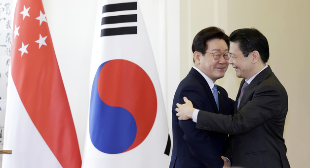 李대통령 "중동 안정·평화 회복되길"…싱가포르 총리와 '중동 정세' 논의