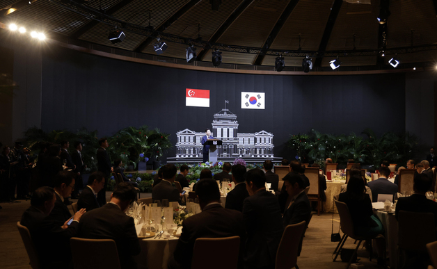 한·싱가포르 국빈만찬 참석한 이재명 대통령