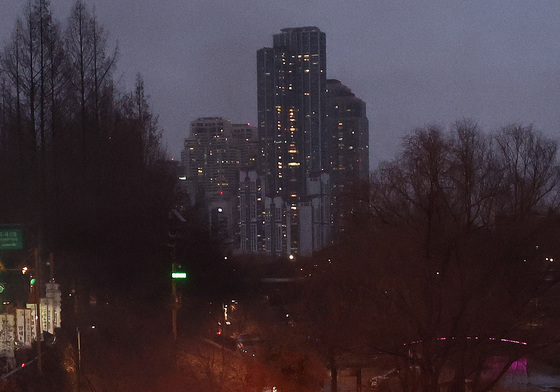 도심서 달집태우기