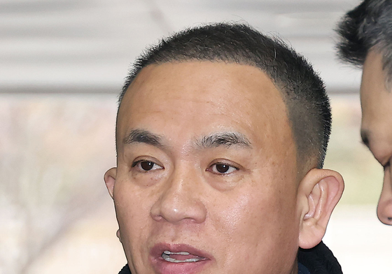 정치브로커 명태균, 법정 출석