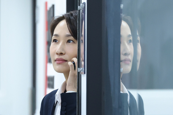 후보 면접 참석하는 김수민