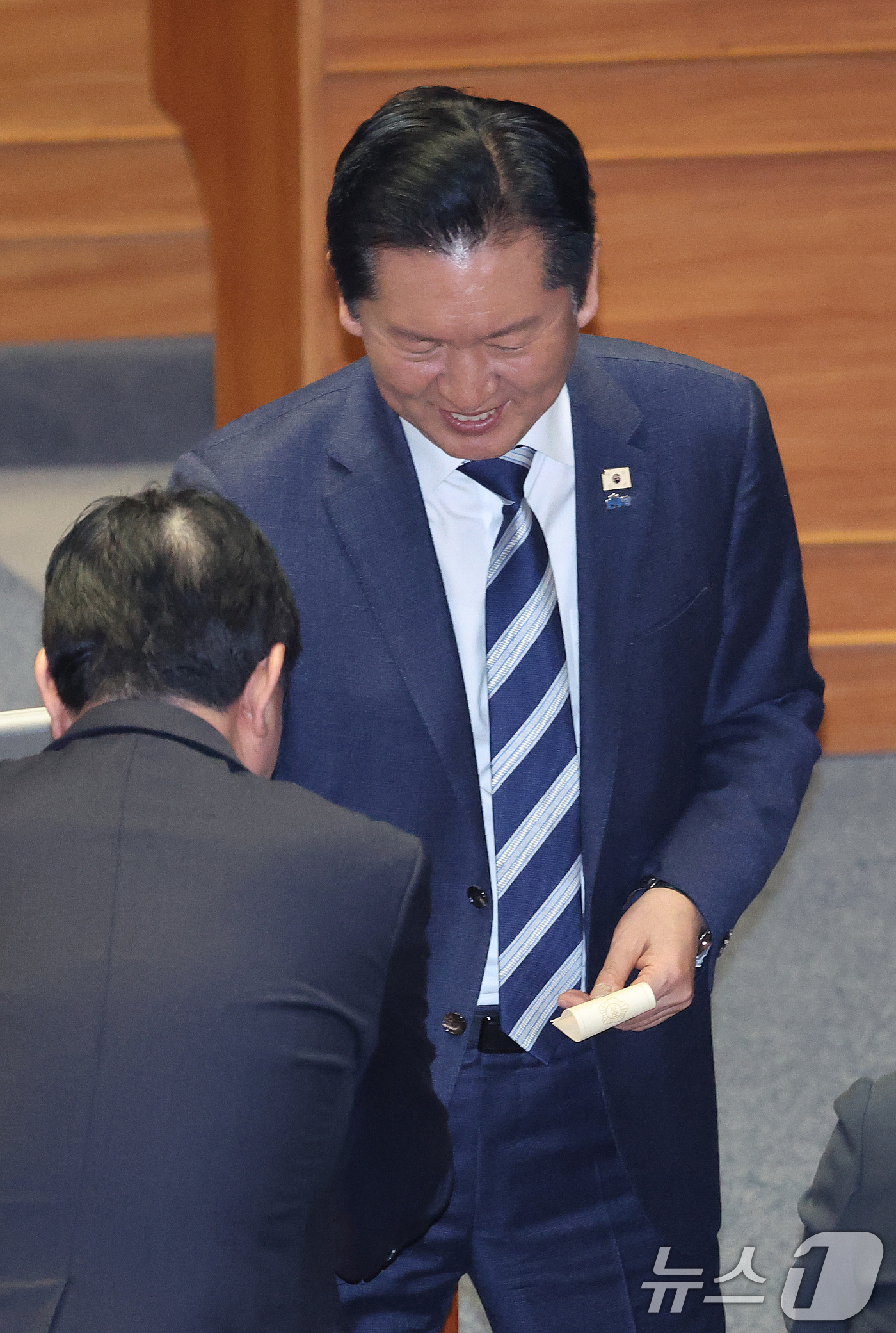 (서울=뉴스1) 신웅수 기자 = 정청래 더불어민주당 대표가 20일 서울 여의도 국회에서 열린 제433회국회(임시회) 제2차 본회의에서 공소청법안(대안)에 대한 무제한 토론(필리버스 …