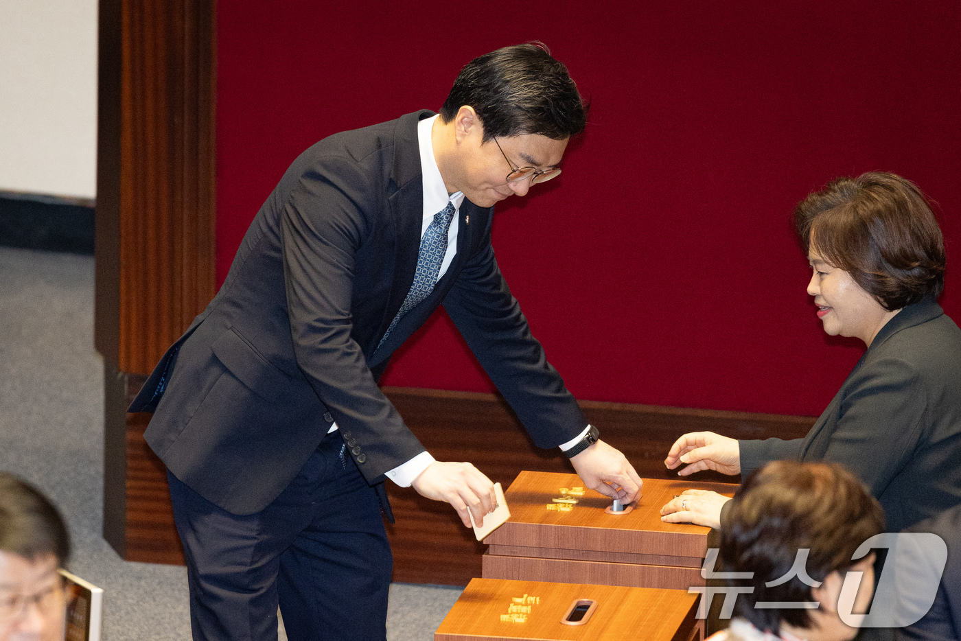 (서울=뉴스1) 유승관 기자 = 더불어민주당을 탈당한 장경태 의원이 20일 서울 여의도 국회에서 열린 제433회 국회(임시회) 제2차 본회의에서 공소청법안(대안)에 대한 무제한토론 …