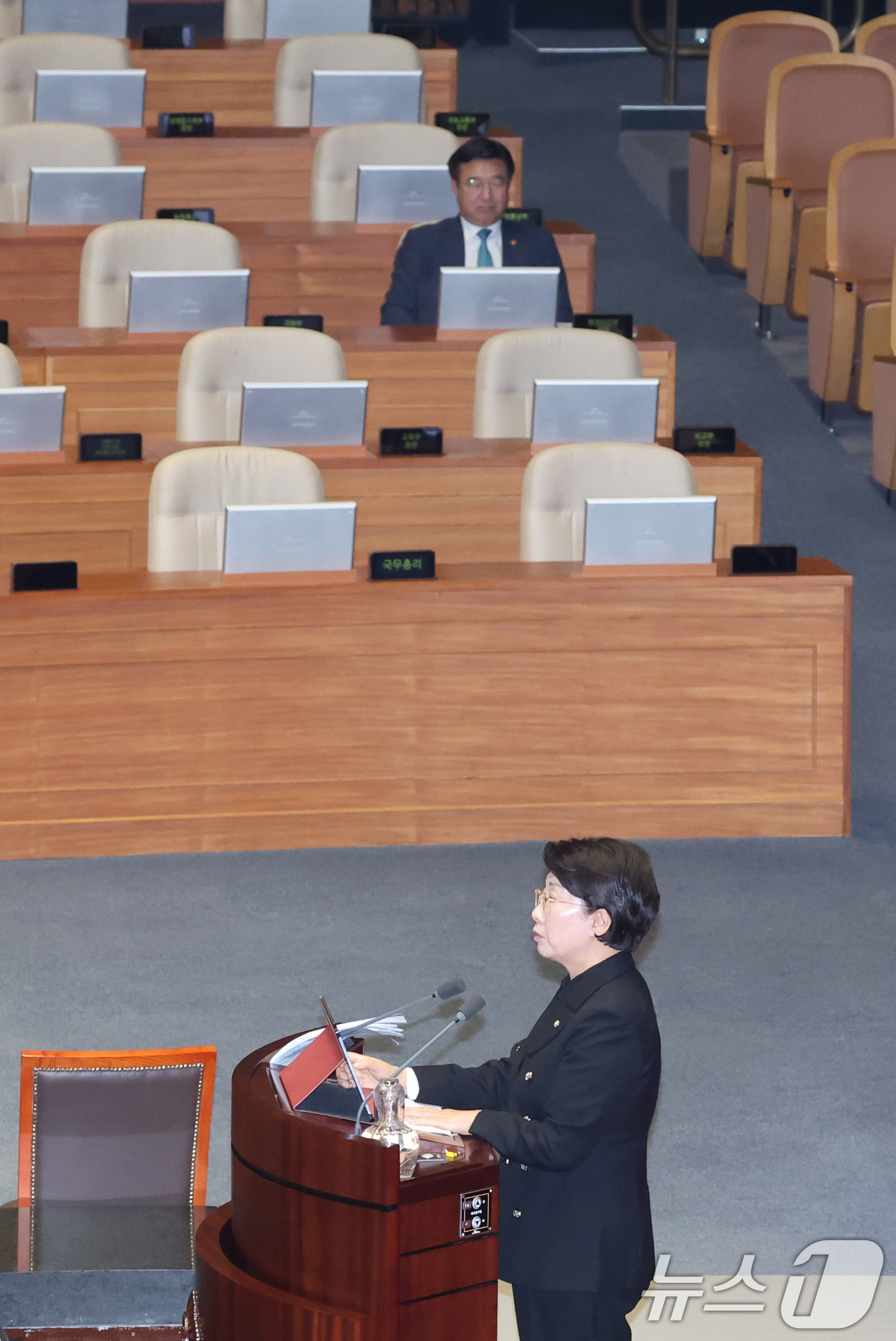 (서울=뉴스1) 신웅수 기자 = 이달희 국민의힘 의원이 20일 서울 여의도 국회에서 열린 제433회국회(임시회) 제2차 본회의에서 중대범죄수사청 조직 및 운영에 관한 법률안(대안) …