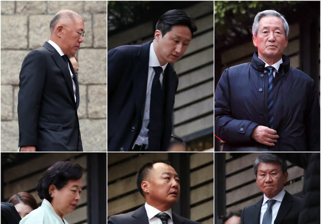 故 정주영 회장 25주기 추모제사 참석하는 범현대家