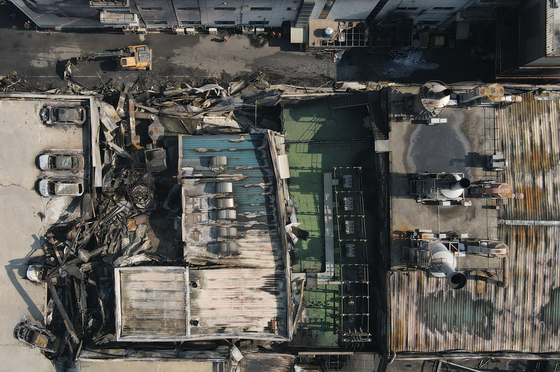 처참한 화재 현장