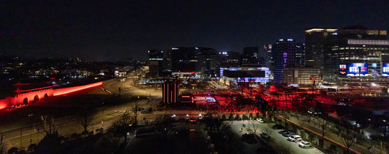 광화문 광장에서 열린 BTS 컴백 무대