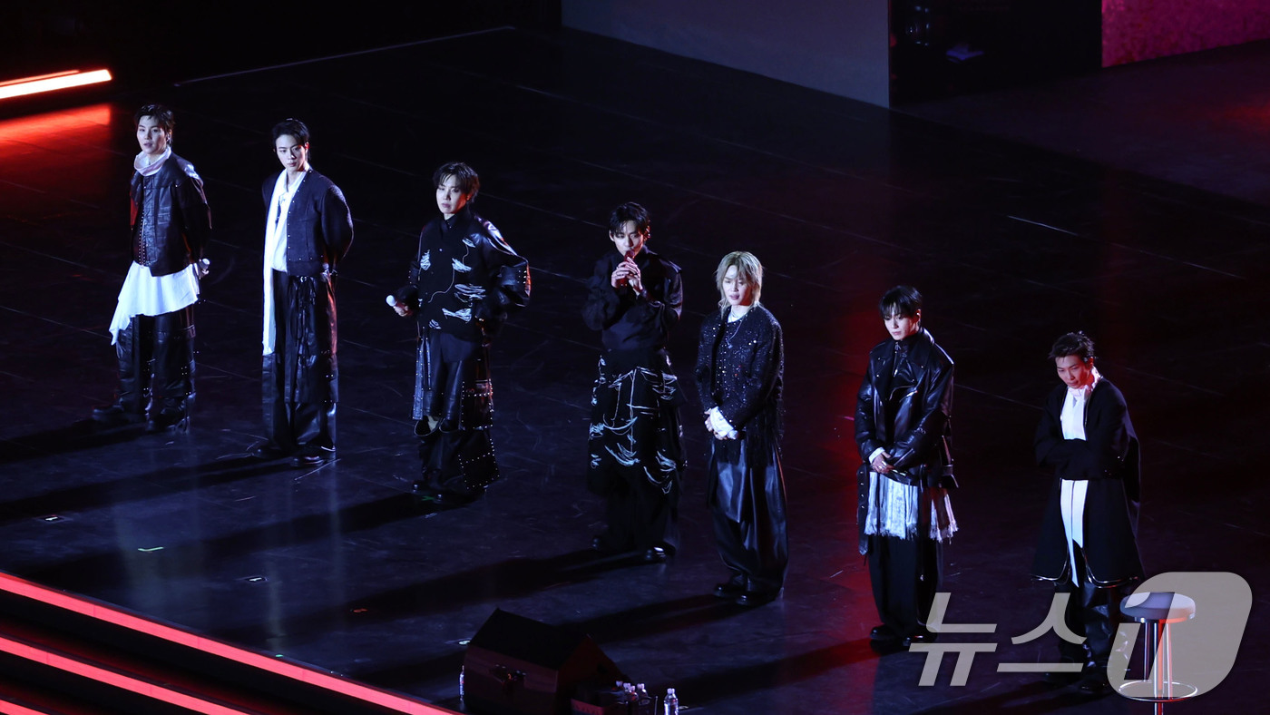 (서울=뉴스1) 박지혜 기자 = 방탄소년단(BTS)이 21일 서울 광화문광장에서 'BTS 컴백 라이브: 아리랑' 발매 기념 컴백 공연을 하고 있다.  2026.3.21/뉴스1