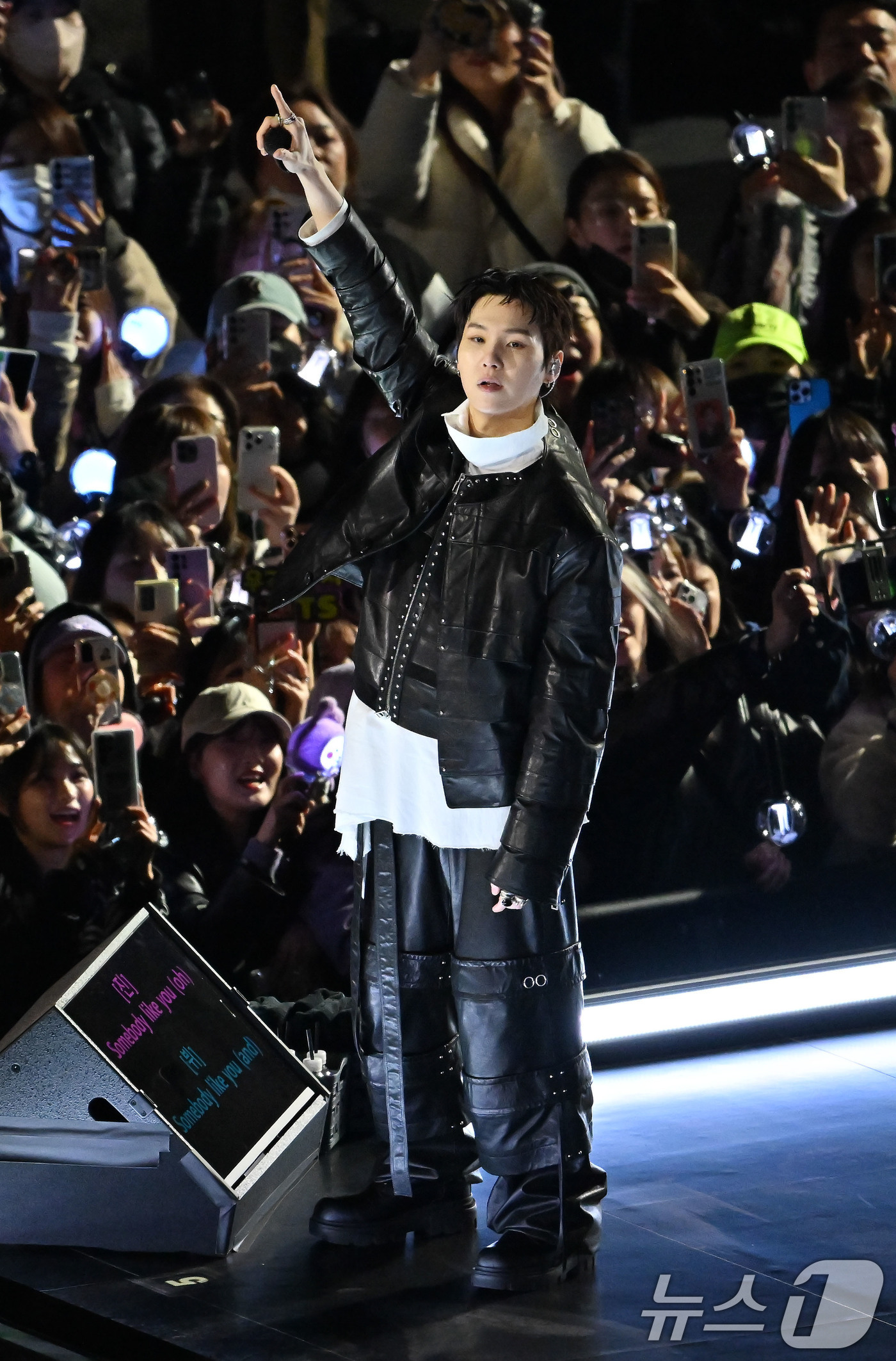 (서울=뉴스1) 사진공동취재단 = 방탄소년단(BTS)이 21일 서울 광화문광장에서 'BTS 컴백 라이브: 아리랑' 발매 기념 컴백 공연을 하고 있다. 2026.3.21/뉴스1