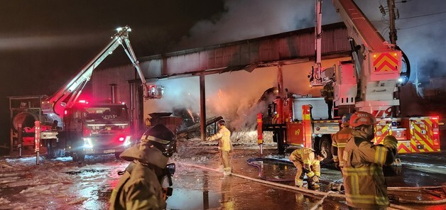 성주 자원순환시설 불 12시간만에 진화…6천만원 재산피해(종합)